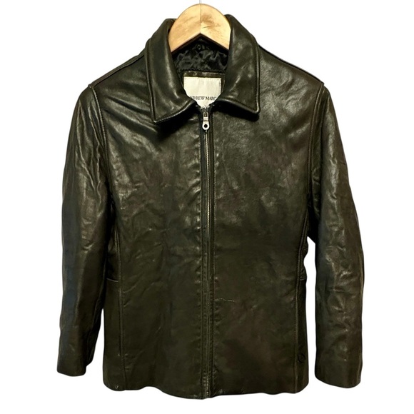 Andrew Marc Vintage Dark Brown Lambskin Leather Jacket, Womens size XS - Picture 14 of 14